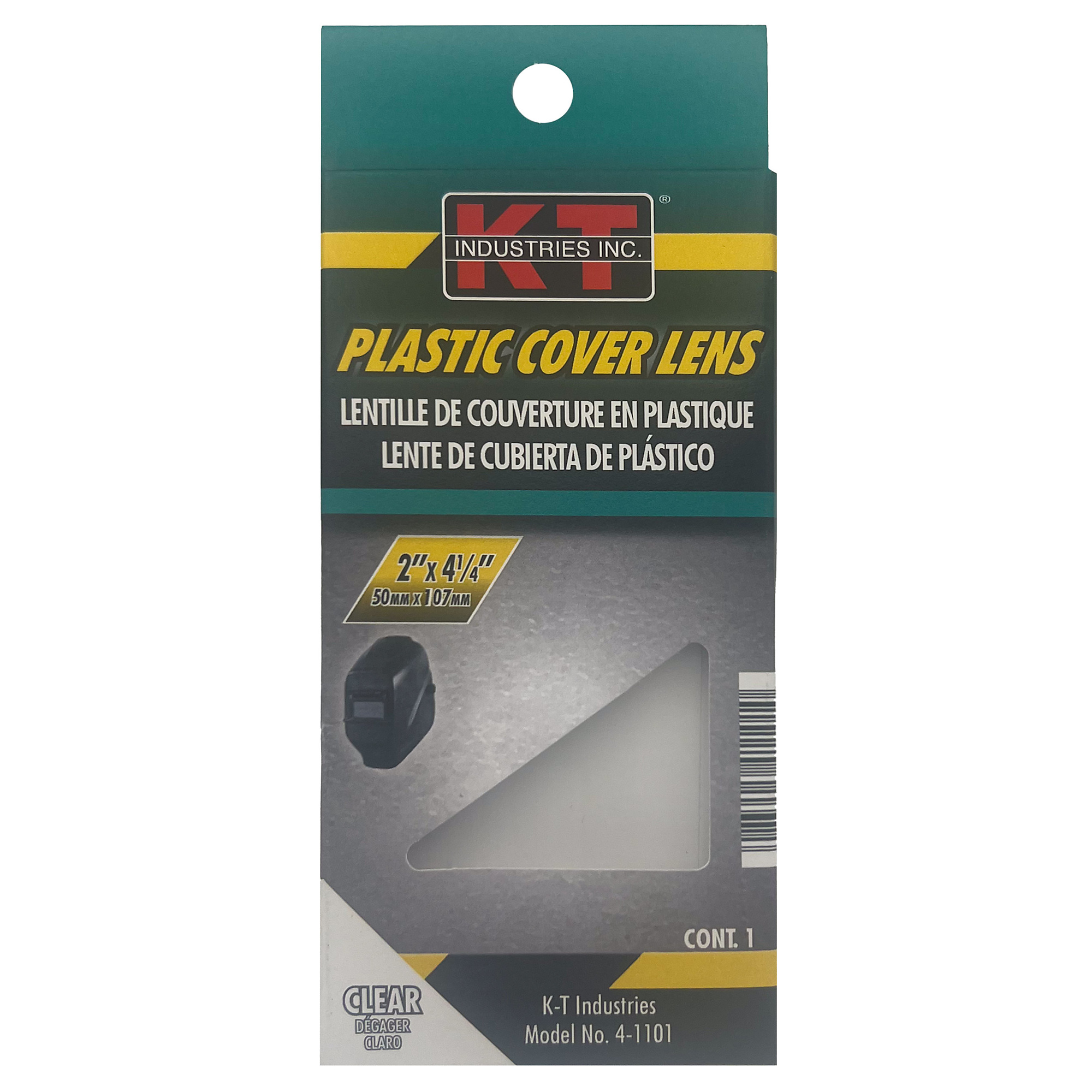 K-T Industries Clear Plastic Filter Plate — 2in. x 4 1/4in., Model# 4-1101